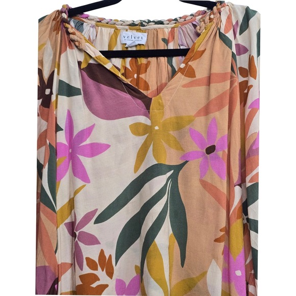 Velvet Graham & Spencer Floral Boho Blouse Romantic Effortless Soft Girl Small - Picture 6 of 7